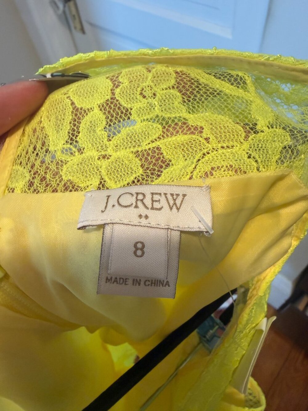 J.Crew Bright Yellow Dress Sz 8 - Picture 4 of 5